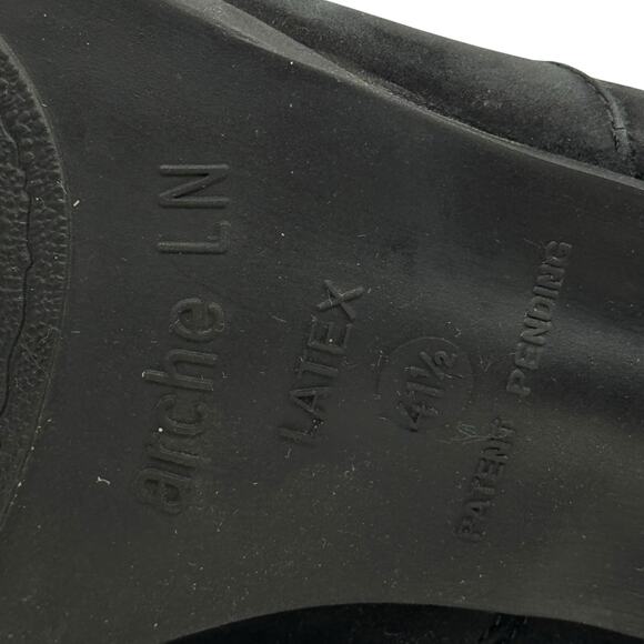 Arche Musaca Suede Ankle Boot SZ 41.5 Women's Black Zip Kitten Heel Comfort FLAW - Picture 9 of 14